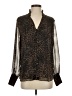 Elie Tahari Animal Print Brown Long Sleeve Blouse Size S - photo 1