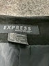 Express 100% Leather Solid Black Leather Skirt Size 5 - 6 - photo 4
