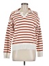 Flat White Stripes White Pullover Sweater Size M - photo 1