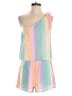 Pink Lily Color Block Pink Blue Romper Size XS - photo 1