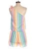 Pink Lily Color Block Pink Blue Romper Size XS - photo 2