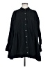 Free People Black 3/4 Sleeve Button-Down Shirt Size M - photo 1
