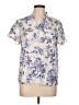 Shein Floral Ivory Short Sleeve Blouse Size L - photo 1