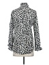 J.Crew 100% Silk Animal Print Ivory Long Sleeve Silk Top Size 0 - photo 2