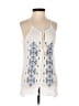 Ginger 100% Viscose White Sleeveless Blouse Size M - photo 1