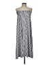 Robert Louis Stripes Silver Casual Dress Size L - photo 1