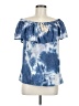 Rain Blue Short Sleeve Blouse Size M - photo 1
