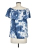 Rain Blue Short Sleeve Blouse Size M - photo 2