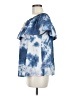 Rain Blue Short Sleeve Blouse Size M - photo 5