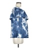 Rain Blue Short Sleeve Blouse Size M - photo 4