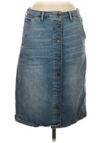 Pilcro and the Letterpress Denim Skirt (view 1)