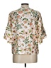 Shein 100% Polyester Ivory 3/4 Sleeve Blouse Size L - photo 2