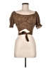 Assorted Brands 100% Cotton Brown Short Sleeve Blouse Size 8 - photo 1