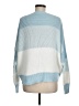 Miracle Color Block Blue Pullover Sweater Size M - photo 2