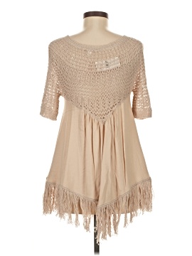 chinese dress ladies Sheer Lace A-Line Mini Dress in Ivory - 6
