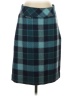 L.L.Bean Plaid Teal Wool Skirt Size 2 - photo 1