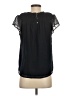 Ann Taylor LOFT 100% Polyester Black Short Sleeve Blouse Size S - photo 2