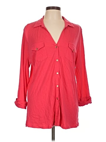 Calvin Klein 3/4 Sleeve Button-Down Shirt (view 1)