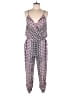 Design Lab Lord & Taylor 100% Polyester Paisley Pink Jumpsuit Size M - photo 1