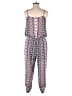 Design Lab Lord & Taylor 100% Polyester Paisley Pink Jumpsuit Size M - photo 2