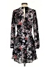 Aqua 100% Polyester Floral Black Casual Dress Size XS - photo 2