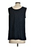 DKNY 100% Cotton Blue Black Sleeveless Button-Down Shirt Size S - photo 2