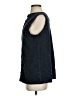 DKNY 100% Cotton Blue Black Sleeveless Button-Down Shirt Size S - photo 5