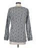 Talbots 100% Cotton Stripes Silver Long Sleeve Blouse Size XS - photo 2