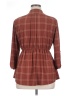 Unbranded Plaid Brown 3/4 Sleeve Top Size 0X (estimated) - photo 2