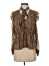 Zara Animal Print Brown Sleeveless Blouse Size S - photo 1