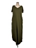 Unbranded Solid Green Casual Dress Size L (estimated) - photo 1