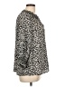 Talbots 100% Polyester Animal Print Ivory 3/4 Sleeve Blouse Size L - photo 4