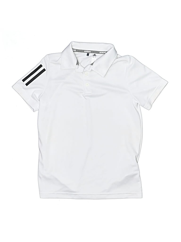 Pre-owned Adidas Originals Kids' Short Sleeve Polo Shirt In White