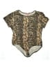Rainbow Animal Print Gold Short Sleeve Top Size XL (estimated) - photo 1