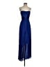 BCBGMAXAZRIA 100% Silk Solid Blue Cocktail Dress Size 2 - photo 1