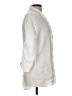100% CAPRI Solid White Ivory 3/4 Sleeve Button-Down Shirt Size L - photo 4