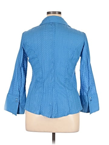Harve Benard 3/4 Sleeve Button-Down Shirt (view 2)