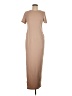 Shein Solid Tan Casual Dress Size 6 - photo 1