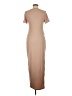 Shein Solid Tan Casual Dress Size 6 - photo 2
