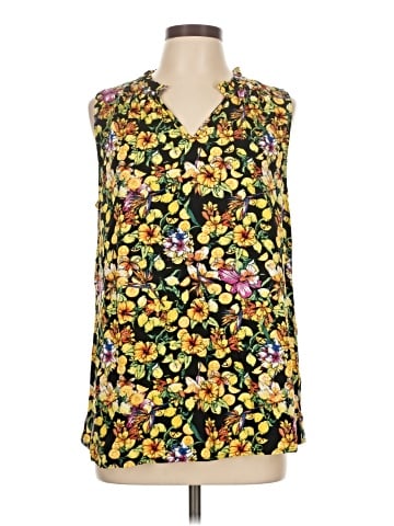 Rafaella Sleeveless Button-Down Shirt (view 1)