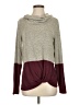 24/7 Maurices Color Block Burgundy Pullover Sweater Size S - photo 1