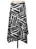 JM Collection Graphic Silver Casual Skirt Size L - photo 1