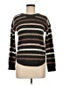 SO 100% Acrylic Stripes Brown Gray Pullover Sweater Size M - photo 1