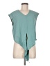 Fashion 100% Polyester Teal Sleeveless Blouse Size M - photo 1