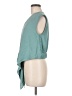 Fashion 100% Polyester Teal Sleeveless Blouse Size M - photo 5