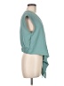 Fashion 100% Polyester Teal Sleeveless Blouse Size M - photo 4