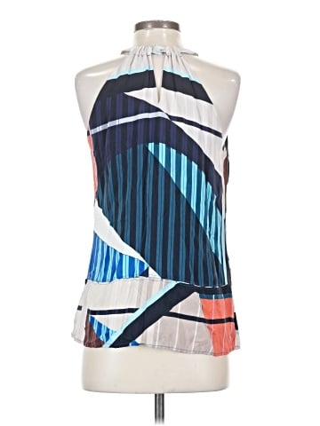 Ecru Sleeveless Silk Top (view 2)