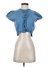 Assorted Brands Blue Short Sleeve Blouse Size S - photo 1