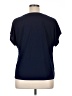 Notations Blue Short Sleeve Blouse Size XL - photo 2