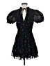 Buddy Love 100% Polyester Stars Black Cocktail Dress Size S - photo 1
